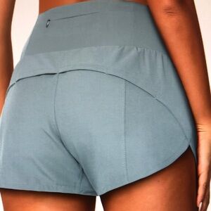 Women's High-Waisted Blue Shorts